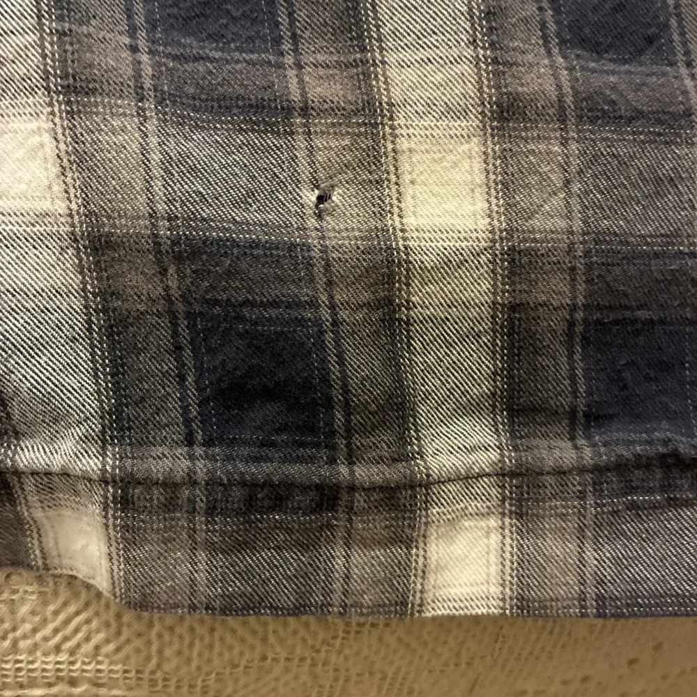 Restoration Hardware Baby & Child Twin Size Sheet Set Navy Plaid Cotton 4 Piece
